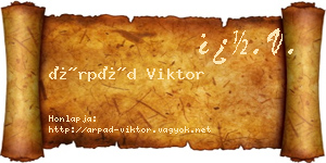 Árpád Viktor névjegykártya