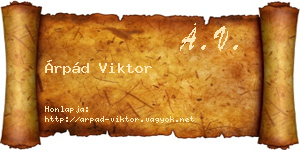 Árpád Viktor névjegykártya