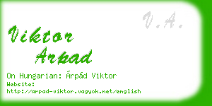 viktor arpad business card